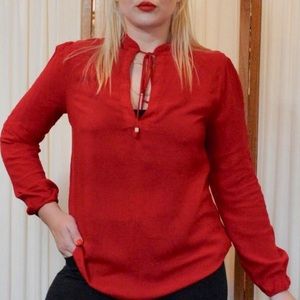 Michael Kors Mandarin Collared Blouse